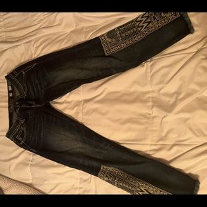 Miss me ankle pants with accent design on pant legs